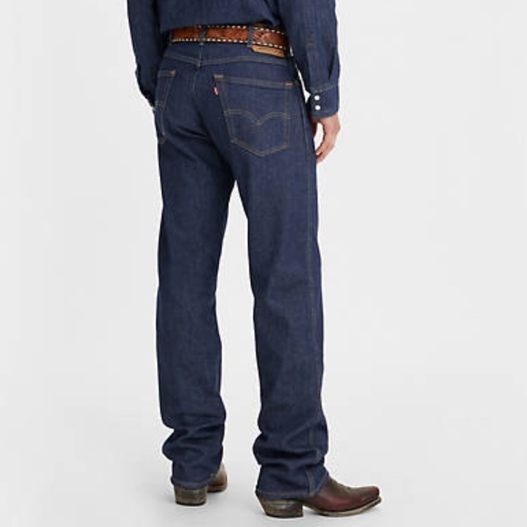 NWT Levi's Mens Western Fit Heavyweight Stretch Denim Jeans Dark Rinse 40x32 - Picture 2 of 14